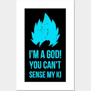 I'm a God blue Posters and Art